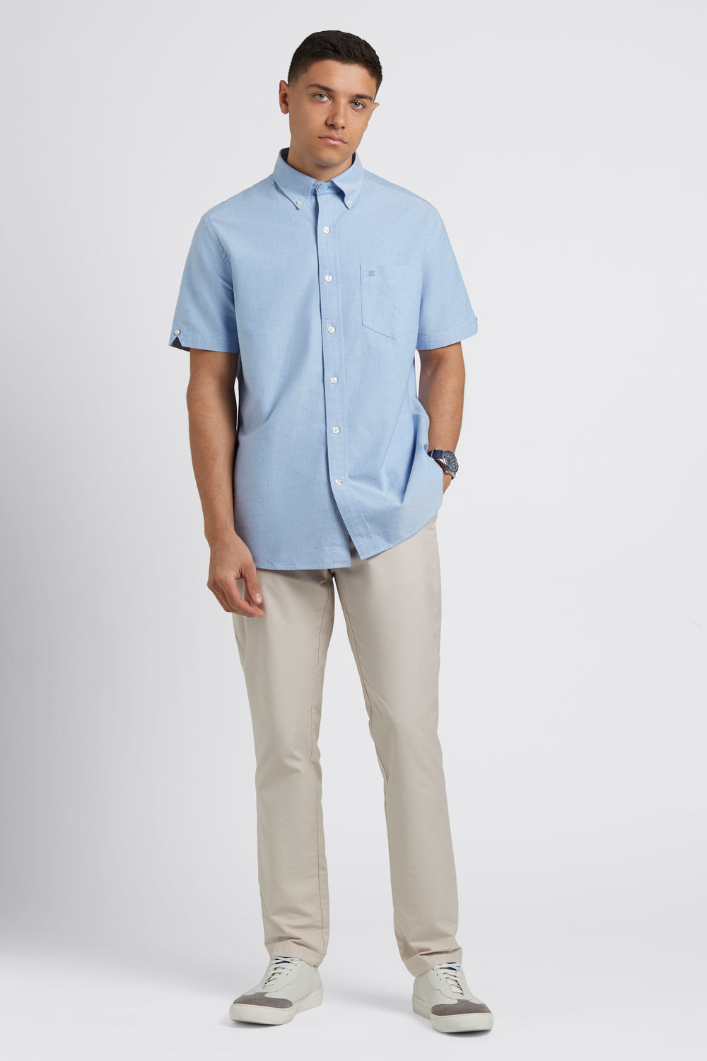 Chemises Ben Sherman Brighton Oxford Organic Bleu | YED-18745175